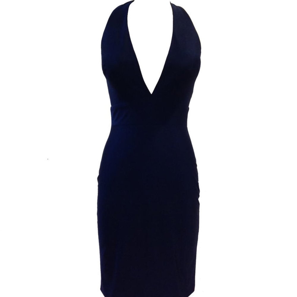 Abby Paris Halter Shimmer Spandex Dress Size 16